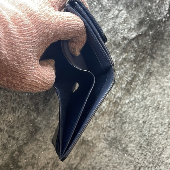 Burberry Blue Label Nova Check Fold Wallet Gold Logo - Picture 9 of 13